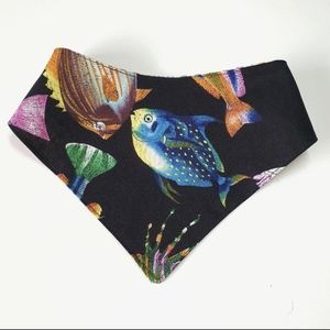 🐶 3 for $15 * Pablo Reversible Fishes Snap On Dog Bandana